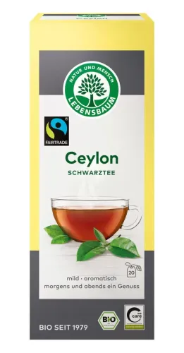 Herbata Czarna CejloŃska Fair Trade BIO (20 x 2 g) 40 g - Lebensbaum na Arena.pl
