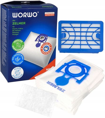 12x WORKI do odkurzacza ZELMER ODYSSEY FILTR HEPA na Arena.pl
