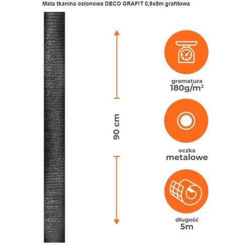 MATA OSŁONOWA DECO BASIC GRAFIT 90CM ROLKA 5MB - S-B MSVM95 na Arena.pl