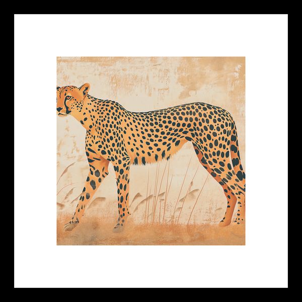 Plakat 20x20cm Gepard w Ruchu zdjęcie 3