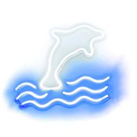 NEON NA ŚCIANĘ LED na USB - Delfin model