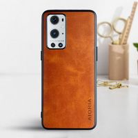 Etui AIORIA Vintage LEATHER do OnePlus 9 Pro pomarańczowy