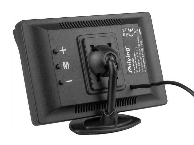 Monitor samochodowy 5'' 12V do kamer Peiying zdjęcie 2