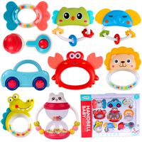 Grzechotki Gryzaki Zwierzątka Zestaw Grzechotek 9szt.