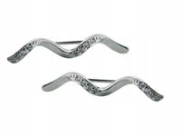 NAUSZNICE KOLCZYKI 2 SZTUKI Z CYRKONIAMI SREBRO 925 SREBRNE