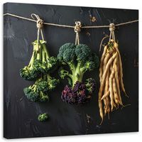 Obraz do kuchni restauracji baru jadalni, Brokuły Fasola 40x40