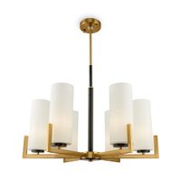 Żyrandol wiszący Fortano MOD089PL-06BS tuby białe mosiądz