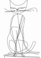 Plakat 67,5x95cm Kot Linijny