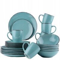 SERWIS OBIADOWY + 6 KUBKÓW KOMPLET OBIADOWO-KAWOWY 24 EL. KAMIONKA TURKUS