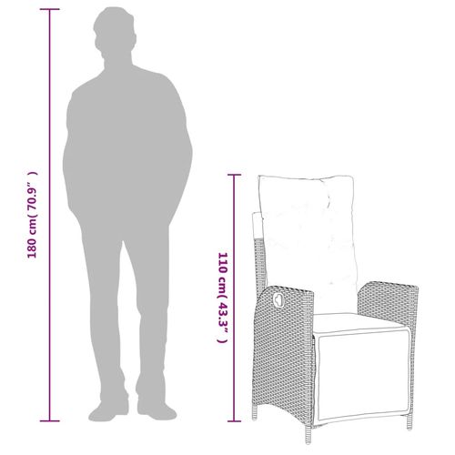 5-cz. zestaw mebli ogrodowych z poduszkami, brązowy, polirattan na Arena.pl