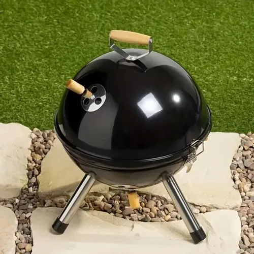 GRILL KOPUŁOWY OGRODOWY ZAMYKANY GRIL Z POKRYWKĄ WĘGLOWY BRYKIET OKRĄGŁY na Arena.pl