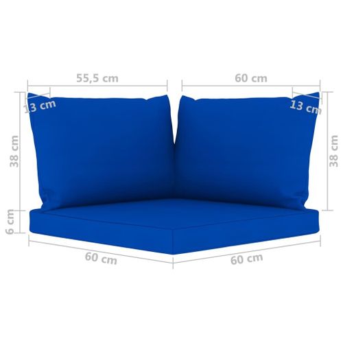 Sofa 3-os. z niebieskimi poduszkami VidaXL na Arena.pl