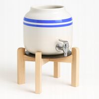 Ceramiczny Dystrybutor Wody CD-02 Niebieski Podstawka Kran Zestaw Standard