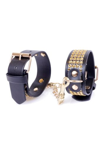 Fetish B - Series Handcuffs with cristals 3 cm Gold na Arena.pl