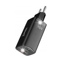 Ładowarka sieciowa Feegar GaN GALL 65W SZYBKA 3x USB Typ C PD USB-C QC 3.0