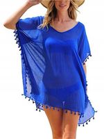LETNIA TUNIKA PLAŻOWA PAREO NARZUTKA NA PLAŻĘ SUKIENKA DAMSKA SZYFON KOLORY