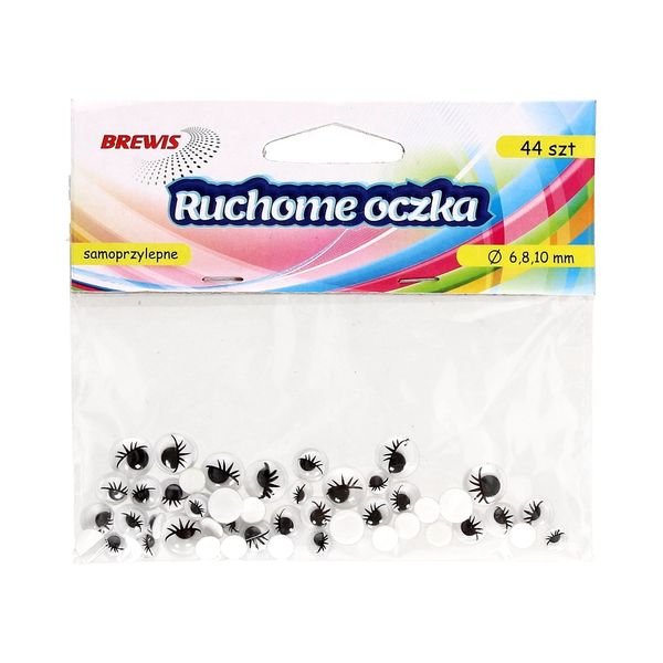 RUCHOME OCZKA SAMOPRZYLEPNE 6,8,10MM RO14 BREWIS zdjęcie 1