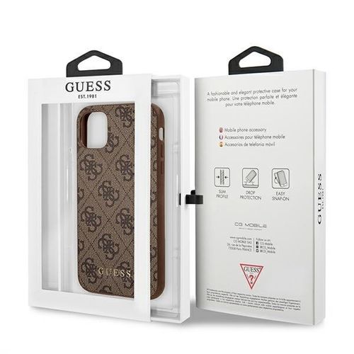 Guess GUHCN61G4GFBR iPhone 11 / Xr 6,1" brązowy/brown hard case na Arena.pl