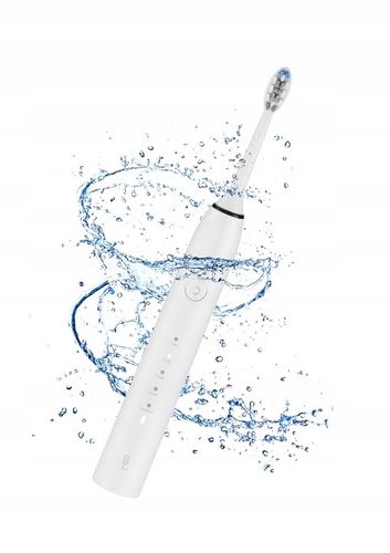 Szczoteczka soniczna do zębów 84tys r/min 5 Tryb 4 Końcówki INDUKCJA BIAŁA na Arena.pl