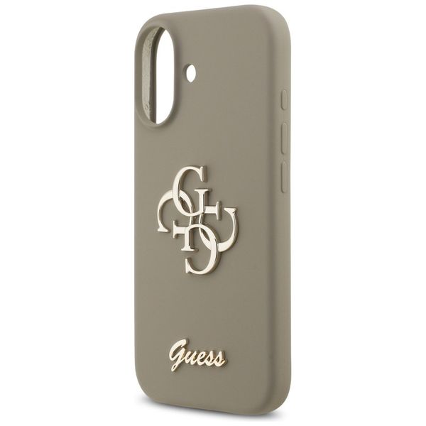 Etui Guess Silicone Big 4G Script do iPhone 17 brązowy zdjęcie 6