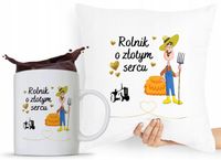 Zestaw Poduszka + Kubek Dla Rolnika Prezent Z Nadrukiem Ze Zdjęciem