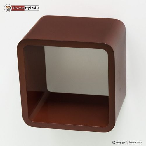 Półka RETRO CUBE na ścianę, brązowa na Arena.pl