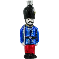 Bombka choinkowa szklana: Królewski strażnik: niebieski