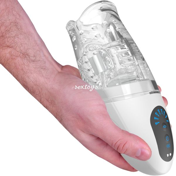 Masturbator Sex Maszyna Dla Mężczyzn, Ruchome Usta Z Wibratorem zdjęcie 5