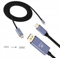 Kabel USB C do Displayport DP 1.4 8K 4K 240 Hz Mac