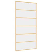 Drzwi przesuwne, złote, 102,5x205 cm, przezroczyste szkło ESG