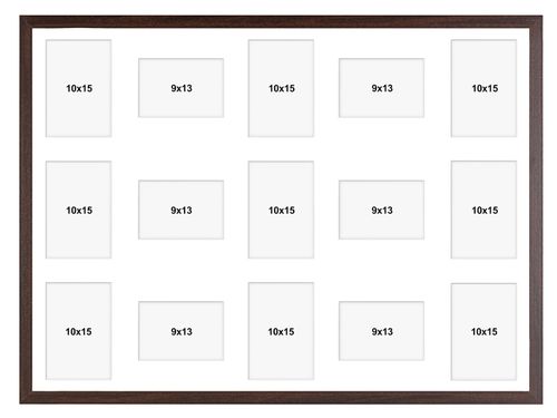 Ramka na 15 zdjęć Hekla 60x80x15 MDF galeria brązowy 1szt. na Arena.pl