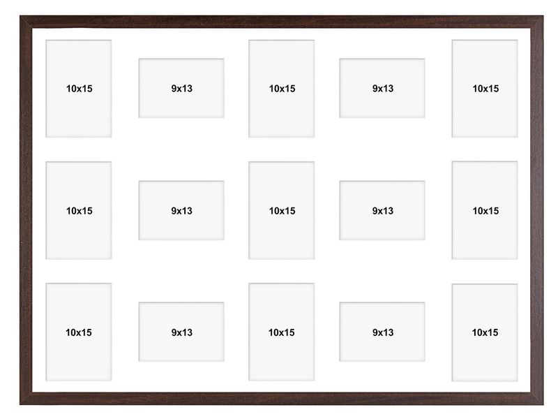 Ramka na 15 zdjęć Hekla 60x80x15 MDF galeria brązowy 1szt. zdjęcie 3