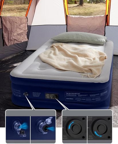 Materac dmuchany OlarHike pojedynczy 198 x 102 x 46cm niebieski PO NAPRAWIE na Arena.pl