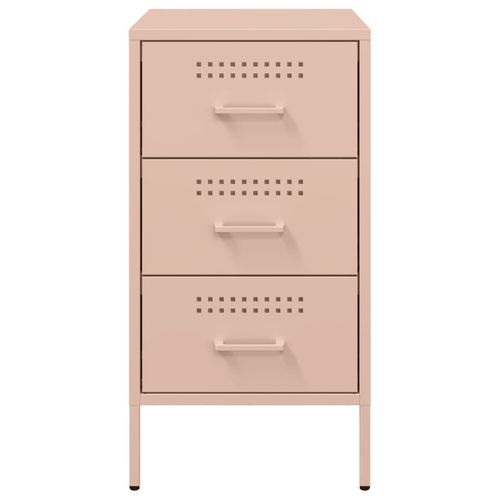 Szafka nocna, różowa, 36x39x68 cm, stal na Arena.pl