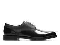 Clarks Półbuty męskie - Coling Walk - rozmiar 40 - czarne skórzane wizytowe