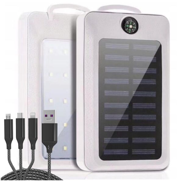 POWERBANK SOLARNY PANCERNY 20000MAH 2xUSB LATARKA zdjęcie 2