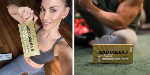 OLIMP GOLD OMEGA 3 D3 + K2 SPORT EDITION 60 kapsułek WITAMINY MINERAŁY na Arena.pl