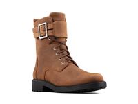 Botki Clarks Orinoco2 Lace brązowe skórzane sznurowane, na zamek 36