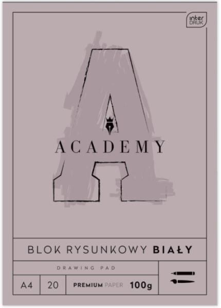 BLOK RYSUNKOWY A4/20 100G ACADEMY INTERDRUK zdjęcie 1