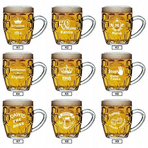 Prezent dla taty chłopaka na święta Kufel do piwa z grawerem + otwieracz na Arena.pl