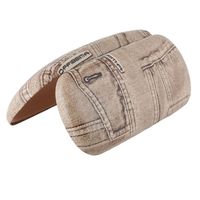 Etui na okulary  - brązowe - kieszeń dżinsowej kurtki