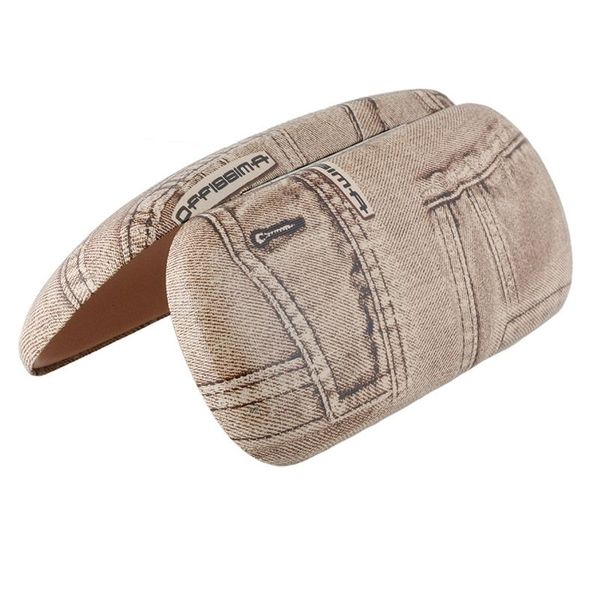 Etui na okulary  - brązowe - kieszeń dżinsowej kurtki zdjęcie 1