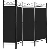 METALOWY CZARNY PARAWAN ŚCIANKA ZASŁONA