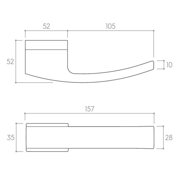 KLAMKA DRZWIOWA PREMIUM ARC RT CHROM POŁYSK zdjęcie 3
