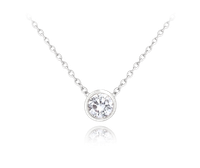 MINET Naszyjnik srebrny z białą cyrkonią
