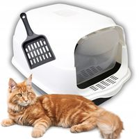 KUWETA DLA KOTA DUŻA Z FILTREM + ŁOPATKA NA ŻWIREK WYTRZYMAŁA KRYTA