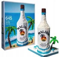 KLOCKI 3D DLA DOROSŁYCH MALIBU BUTELKA DEKORACJA KOLEKCJONERSKA
