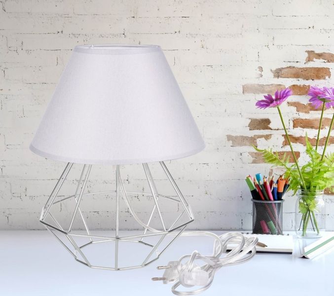 Lampka nocna 1xE27 PATI SILVER/GREY II zdjęcie 2