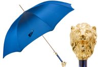 PARASOL LEONE ORO BLU | Luksusowy Parasol "Złoty Lew" z Niebieskim Daszkiem