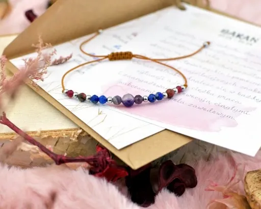 Bransoletka Znak Zodiaku BARAN Naturalne Kamienie Zodiak zdjęcie 11